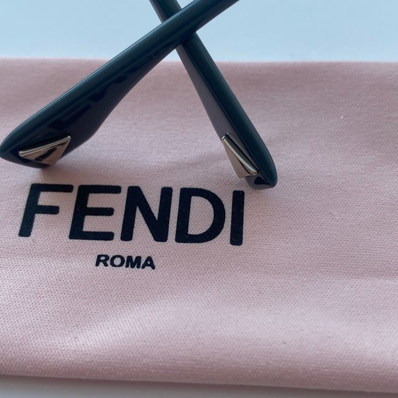Fendi Women`s Silver-tone Geometric Aviator Eyeglass Frames FF0329 03YG 00 Italy main image 4